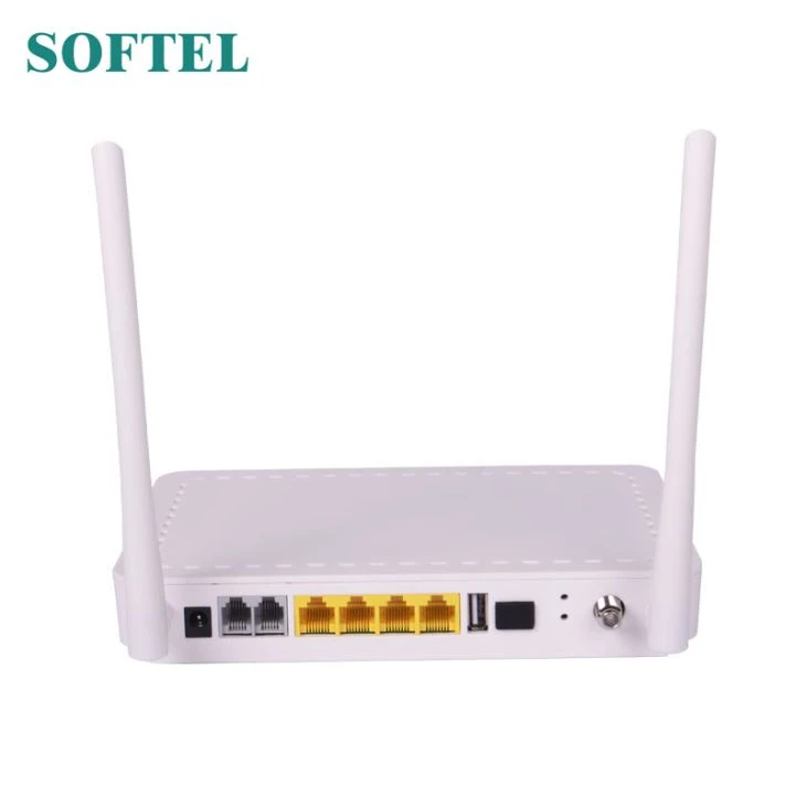 1GE 3FE CATV WiFi GPON ONT amb 2 testos